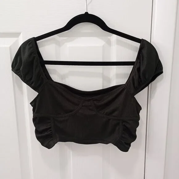 Crop Top Size M Women's Black - Picture 3 of 12